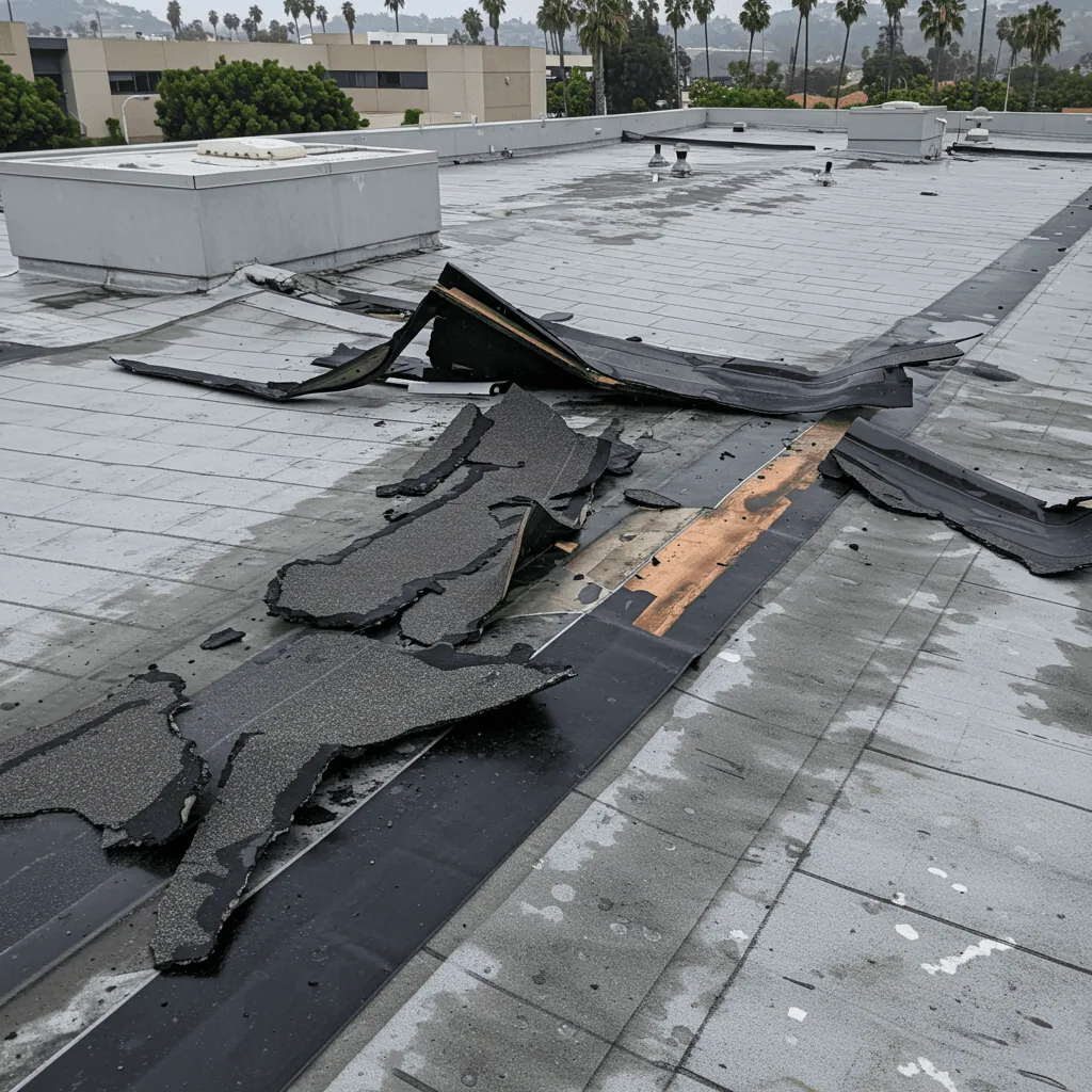 Chandler flashing repair scope connecting selected membrane details with actual curb, wall and supporting component corrections