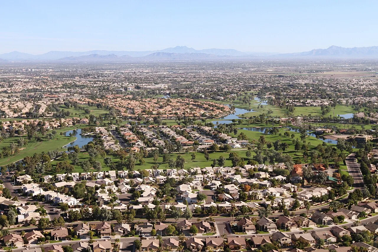 Chandler and the East Valley from above